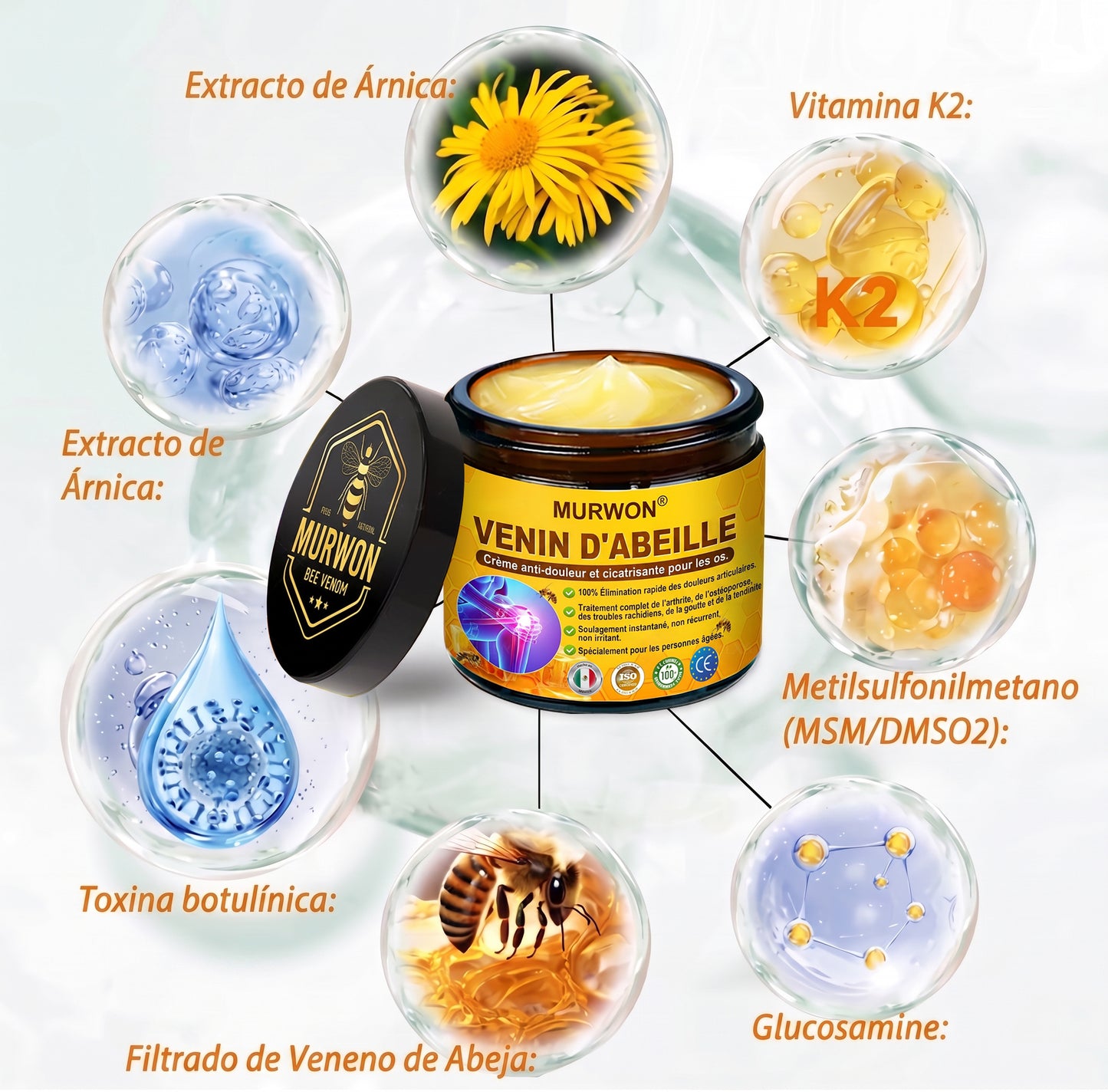 30 % de descuento 🎁🎁 | Crema 𝐌𝐔𝐑𝐖𝐎𝐍® con veneno de abeja para aliviar el dolor y favorecer el bienestar de las articulaciones ✨✨✨ (Especialmente para adultos mayores)
