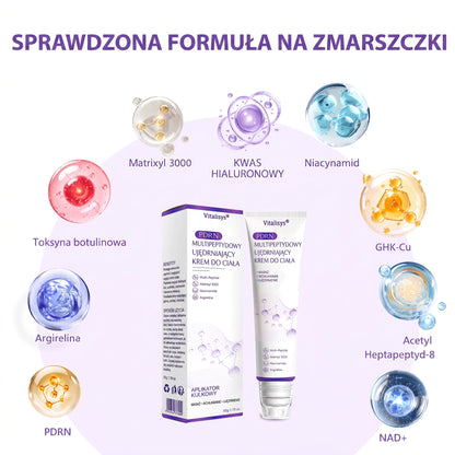 Polecany przez dermatologów🥇 |🍇 Vitalisys® PDRN Multi-Peptide Masujący Krem do Ciała – przeciwstarzeniowy, nawilżający, ujędrniający, regenerujący, wyrównujący koloryt, redukuje trądzik, przebarwienia, brodawki, znamiona i łuszczycę.❤️