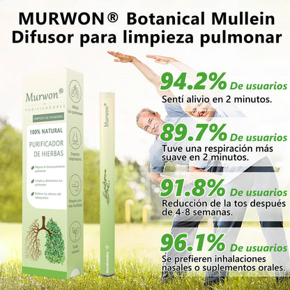 𝐓𝐢𝐞𝐧𝐝𝐚 𝐨𝐟𝐢𝐜𝐢𝐚𝐥 ✨𝐌𝐮𝐫𝑤𝗈𝒏® Difusor Botánico de Mullein para Limpieza de Pulmones (🫁 Tos, faringitis, dificultad para respirar, flema, congestión nasal, bronquitis, síntomas alérgicos, malestar pulmonar)6✨
